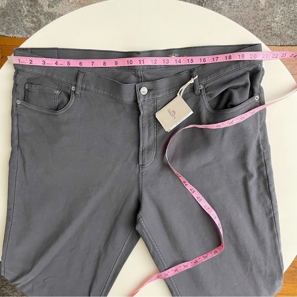 Faherty Stretch Terry 5-Pocket Pant Gray Men’s 42x34 New - Picture 4 of 8